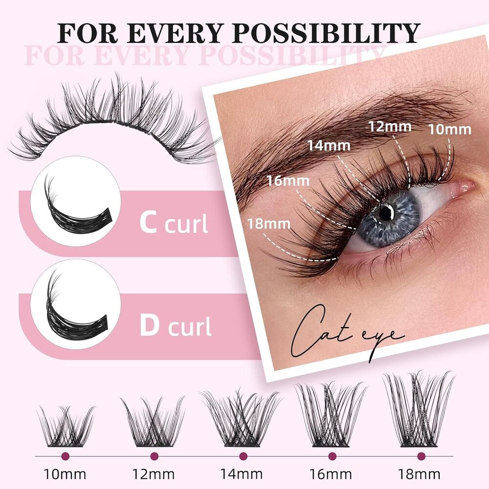DIY Lash Extension Kit • Individual Lash Clusters • Choose Your Length - Picture 2 of 3
